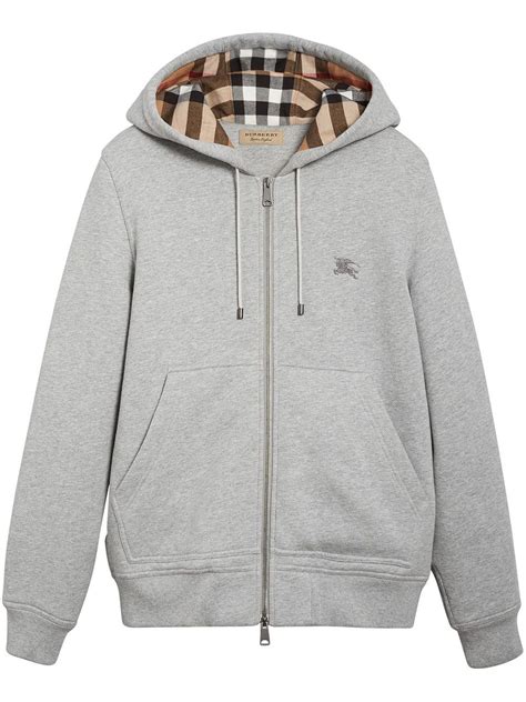 burberry logo hooded zip sweatshirt|burberry half zip hoodie men.